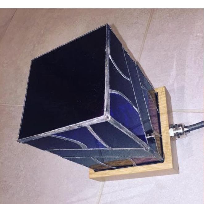 Stained Glass Cube Night Light