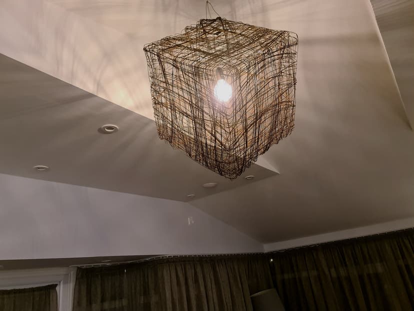 Woven Wire Cube Pendant